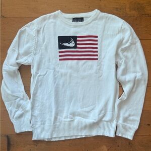 White Nantucket Flag Sweater